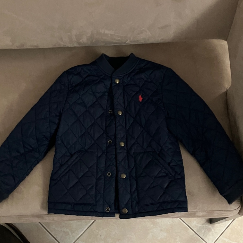 Ralph Lauren Dark Blue Quilted Kids Puffer Jacket